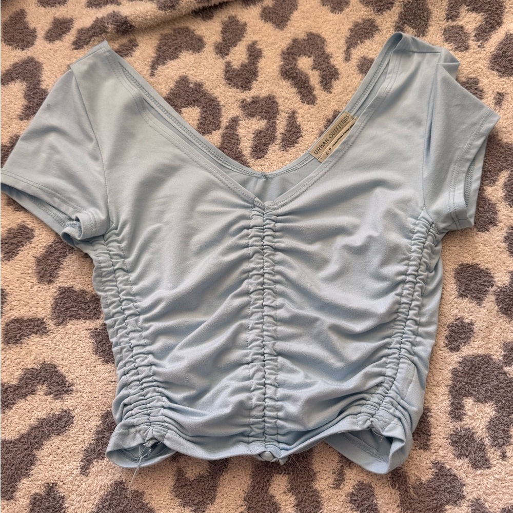 Blue crop top